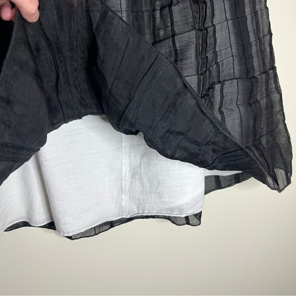 NIC+ZOE BATISTE FLIRT SHEER LAYERED SKIRT BLACK SIZE 10 - Picture 9 of 9